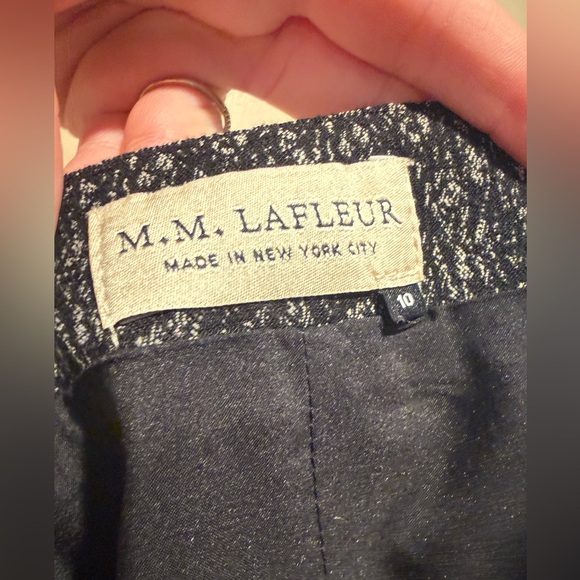 M.M. Lafleur Pencil Skirt black white abstract pattern womens size 10 - Picture 9 of 9